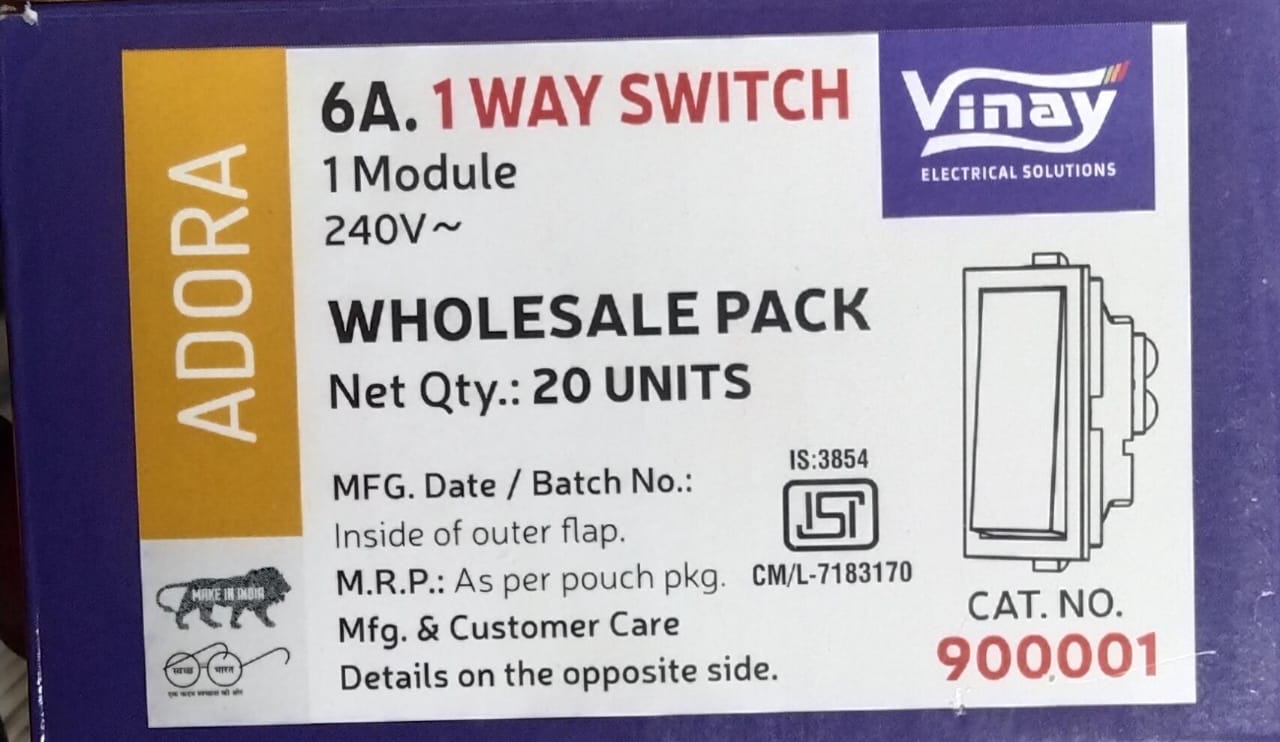Vinay Adora 6A 1 way Switch - Image 2