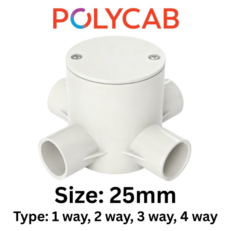 Polycab 25 mm Deep Junction Box PVC