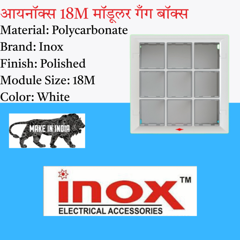Inox Silver 18M Gang Box