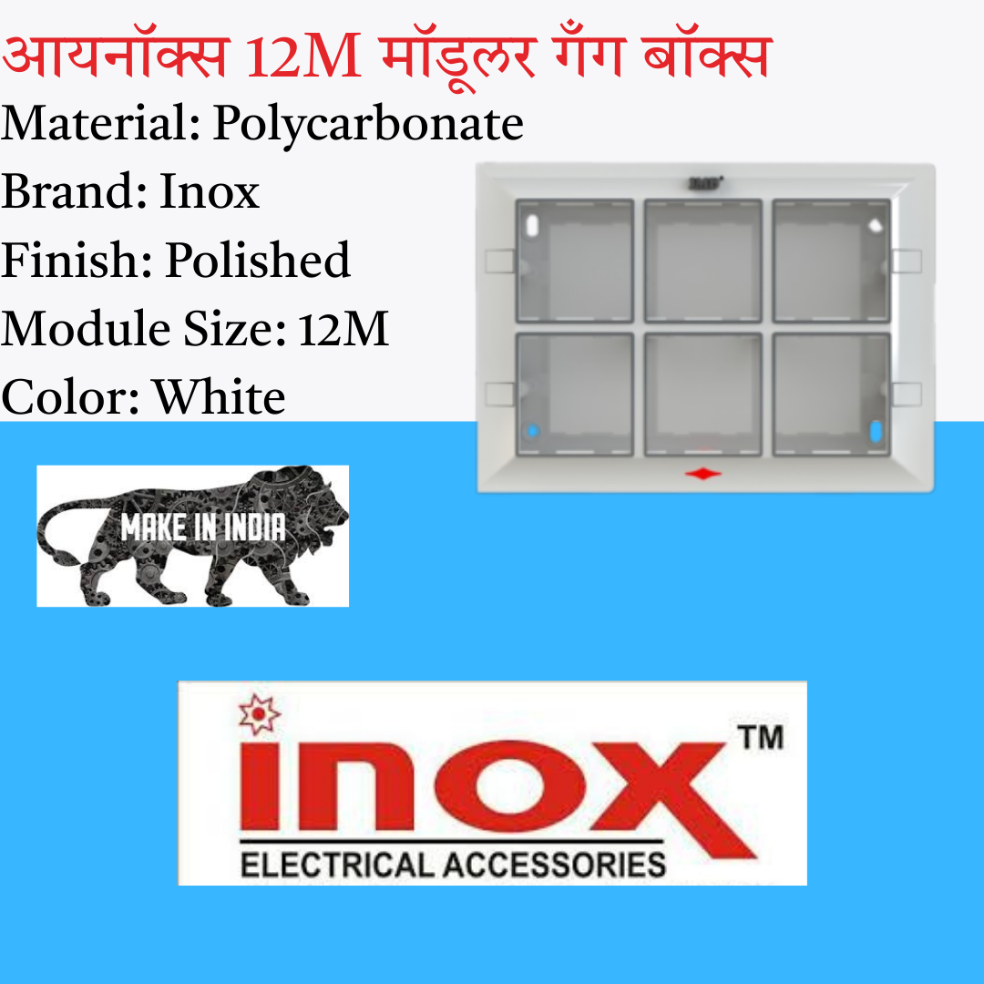 Inox Silver 12M Gang Box