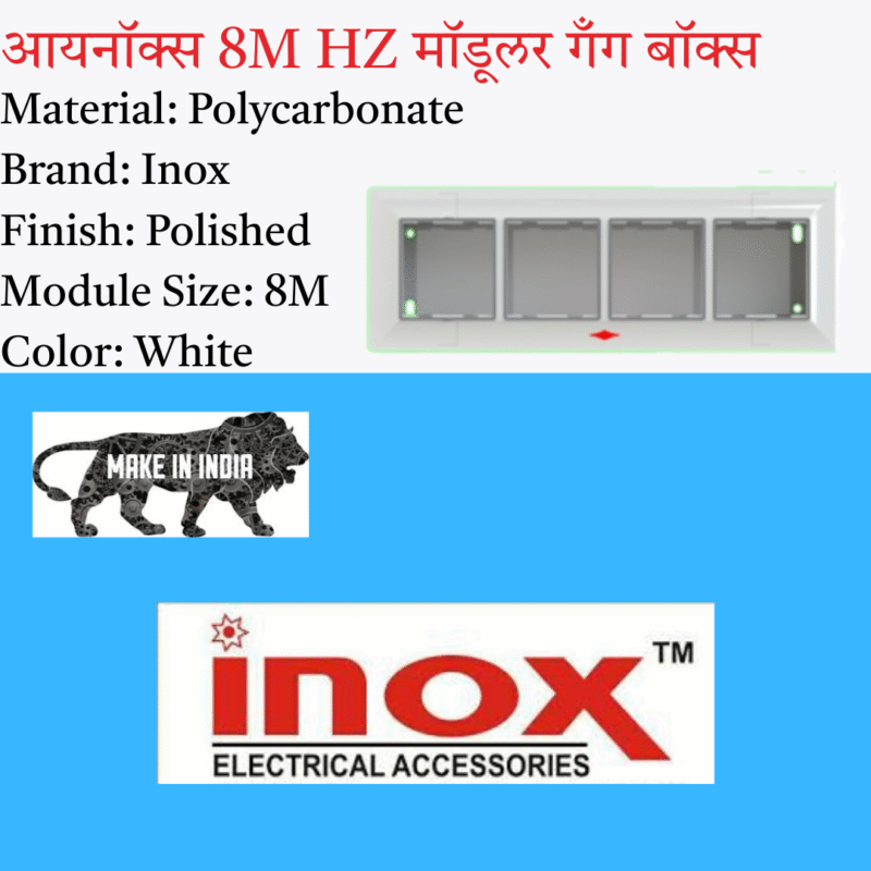 Inox Silver 8M Hz Gang Box