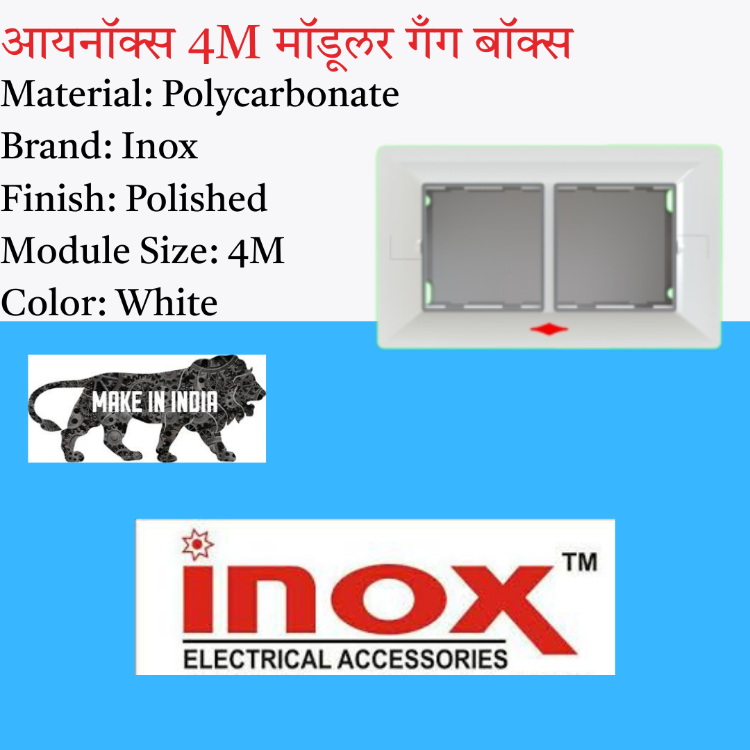 Inox Silver 4M Gang Box