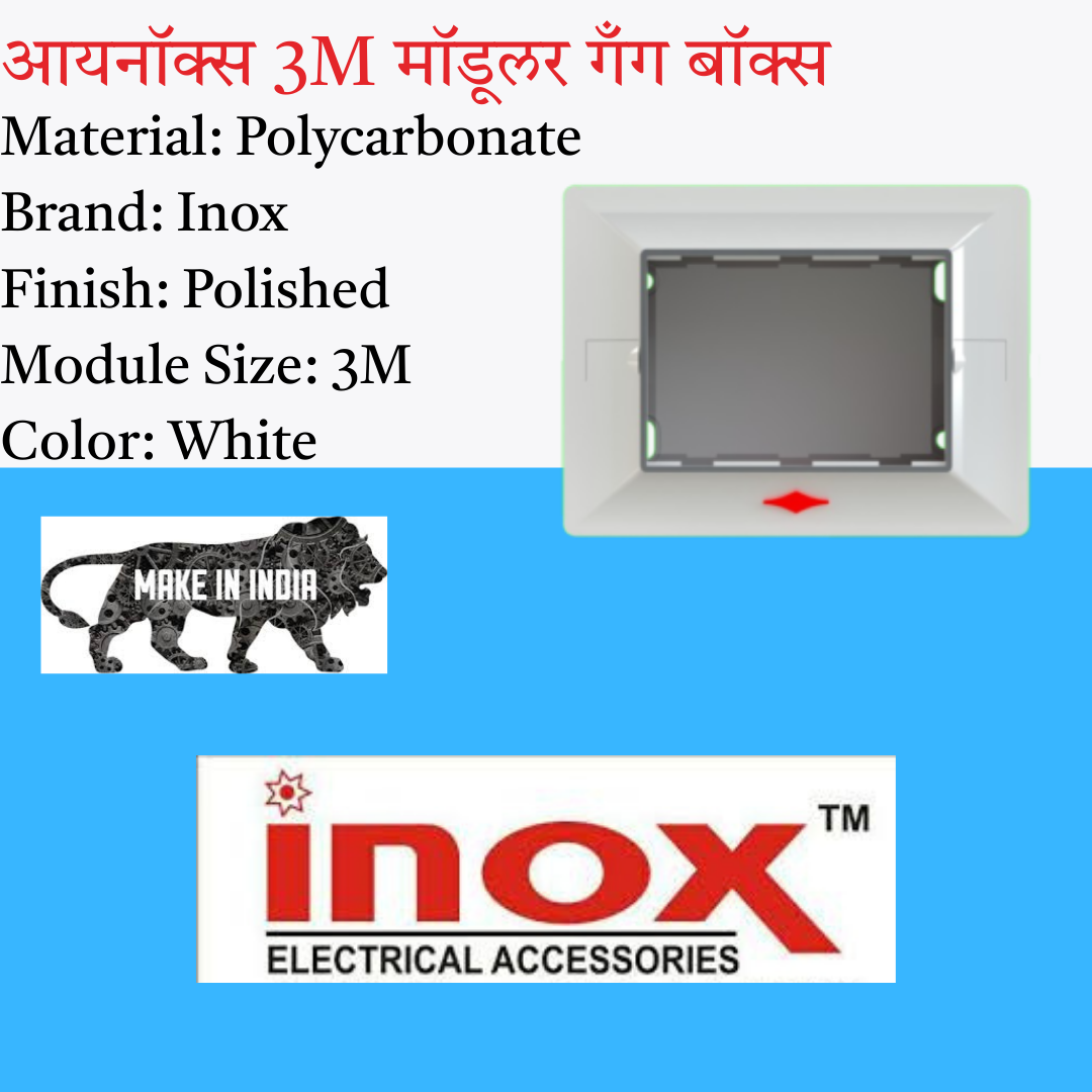 Inox Silver 3M Gang Box