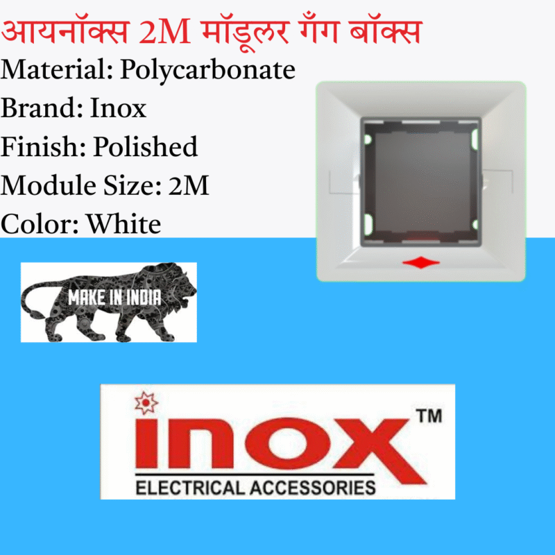 Inox Silver 2M Gang Box