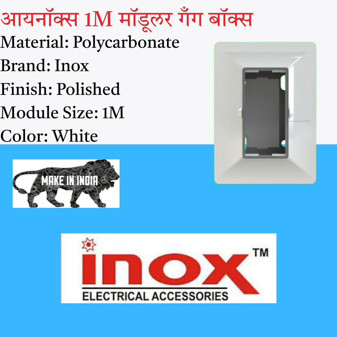 Inox Silver 1M Gang Box
