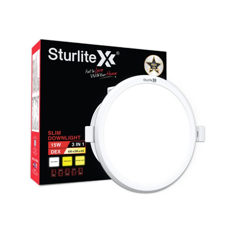 Sturlite Dex 15W (3 in1) Square/ Round LED Downlight