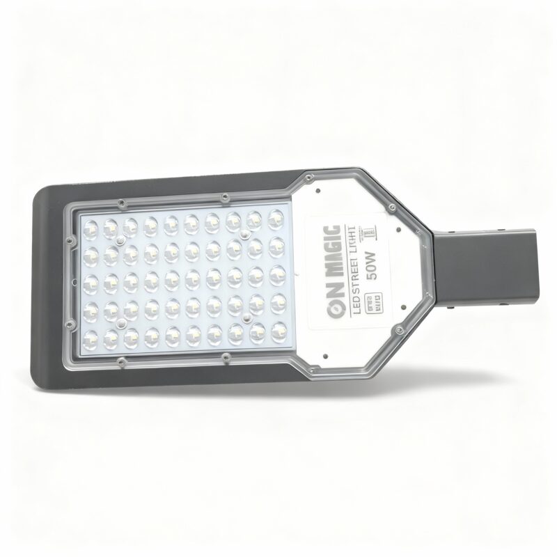 OnMagic 50W BIS Approved LENS LED Street Light – Aluminium Die-Cast Body